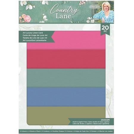 Country Lane A4 Luxury Linen Cardstock Pack (S-CLANE-LINEN)